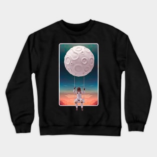 astronaut on the moon Crewneck Sweatshirt